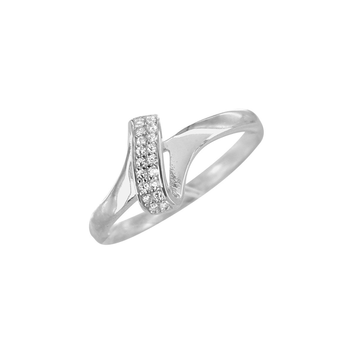 Bague argent 925 rhodié et oxyde de zirconium