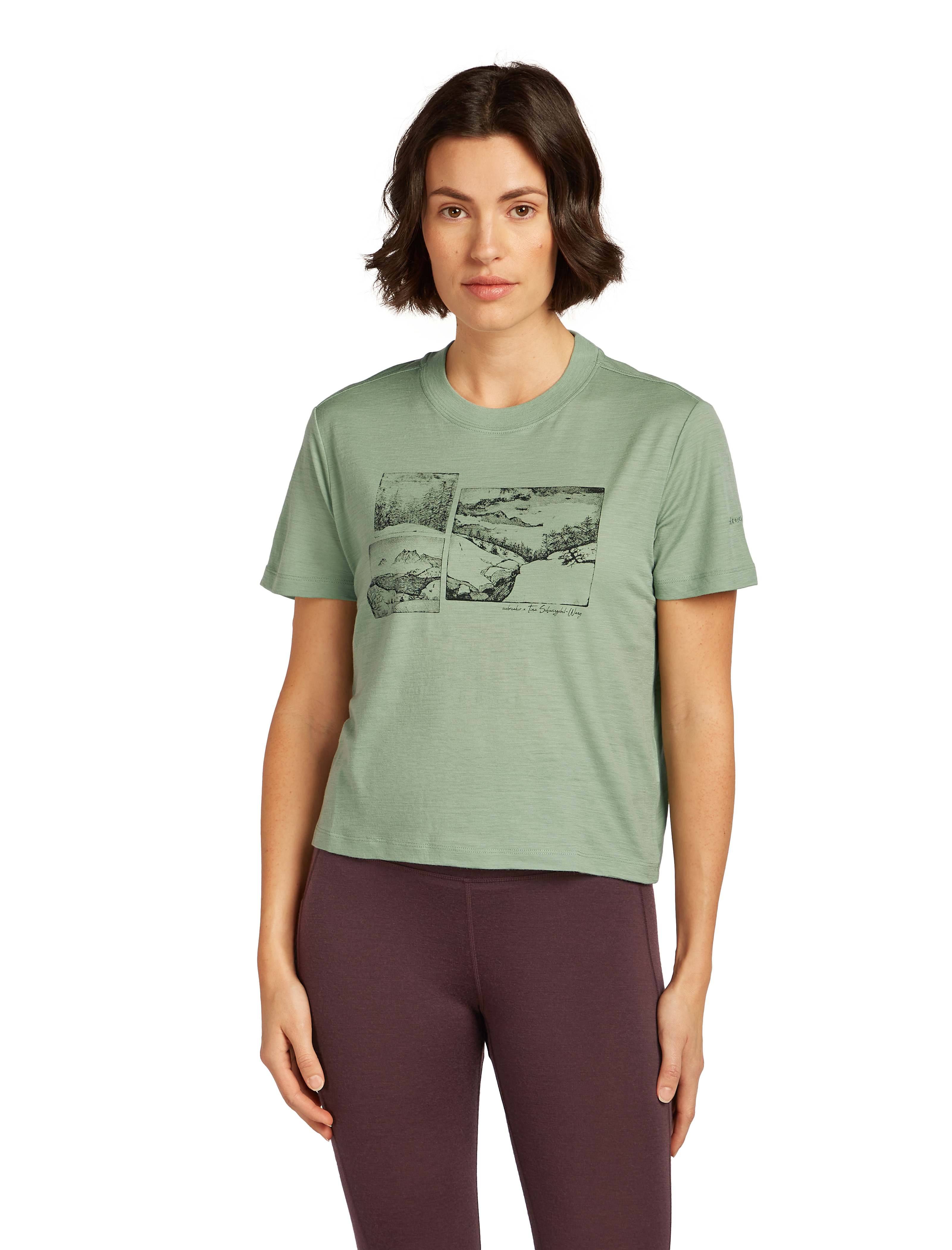 W Merino 150 Tech Lite SS Crop Tee The Climb