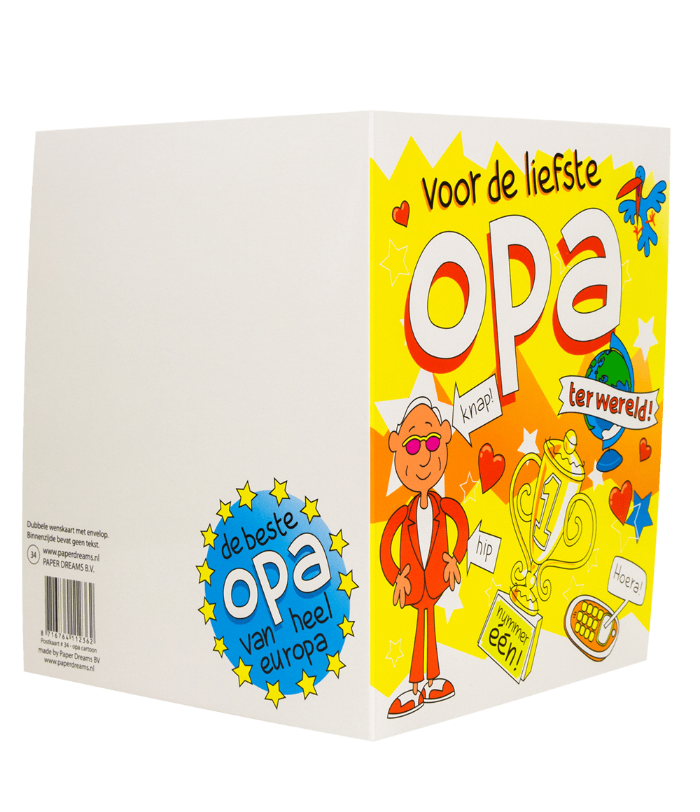 Wenskaart Opa 16,5cm