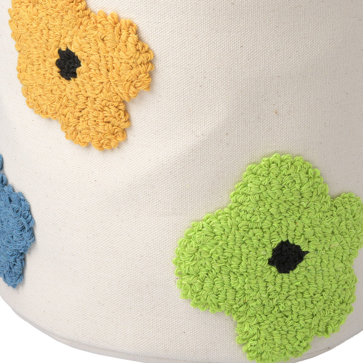 Topolino Kleiner Aufbewahrungskorb mit bunten Blumen hellbeige / bunt