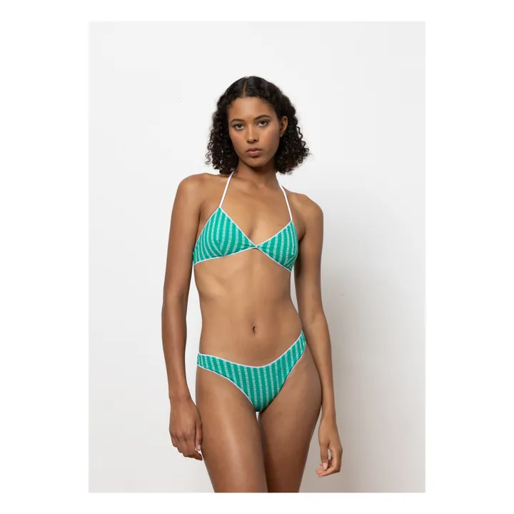 Caro luna Maillot 2 Pièces Ella Rayures Texturées | Turquoise