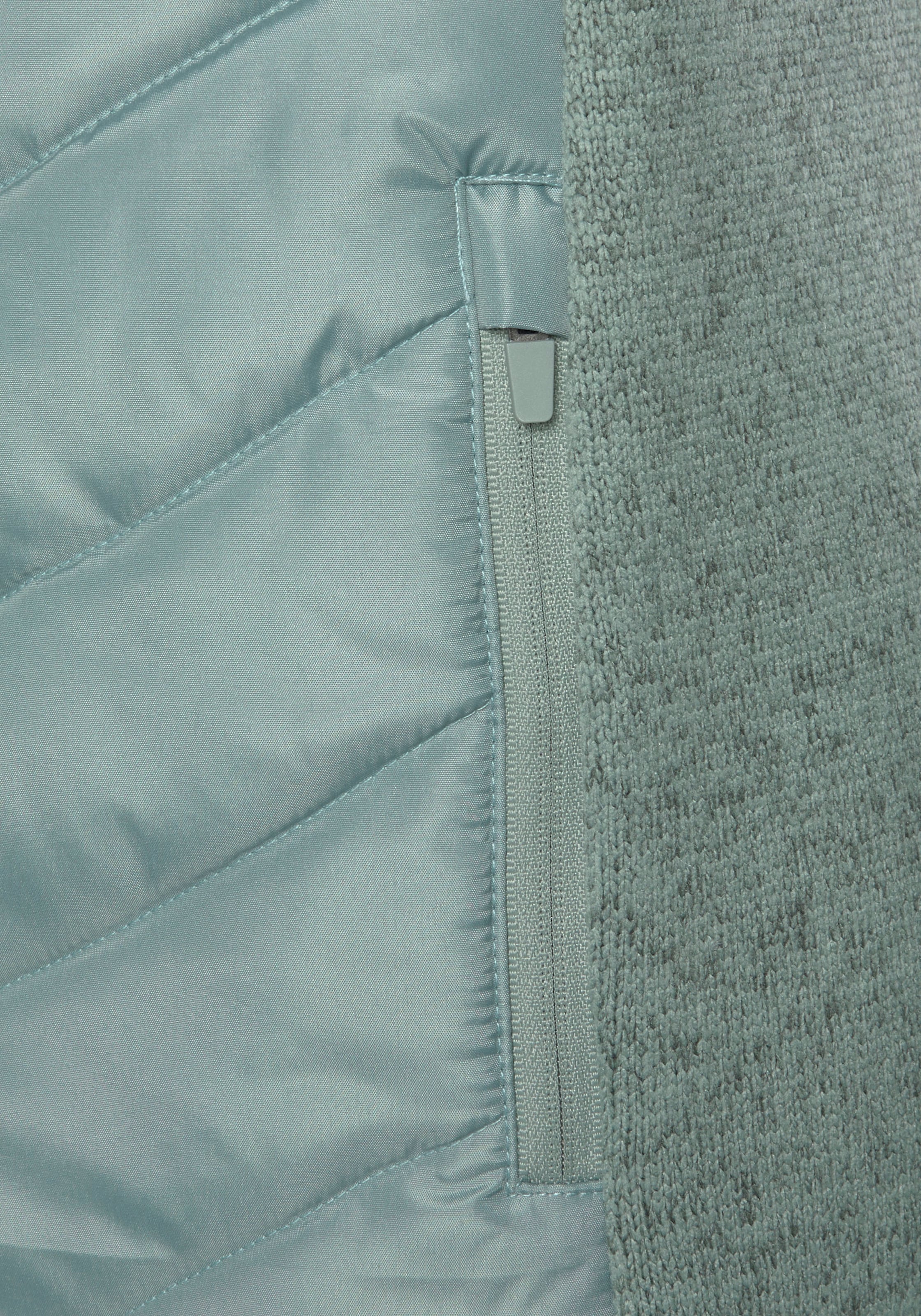 Vivance Steppjacke mit Kapuze mit Strickfleece-Ärmeln