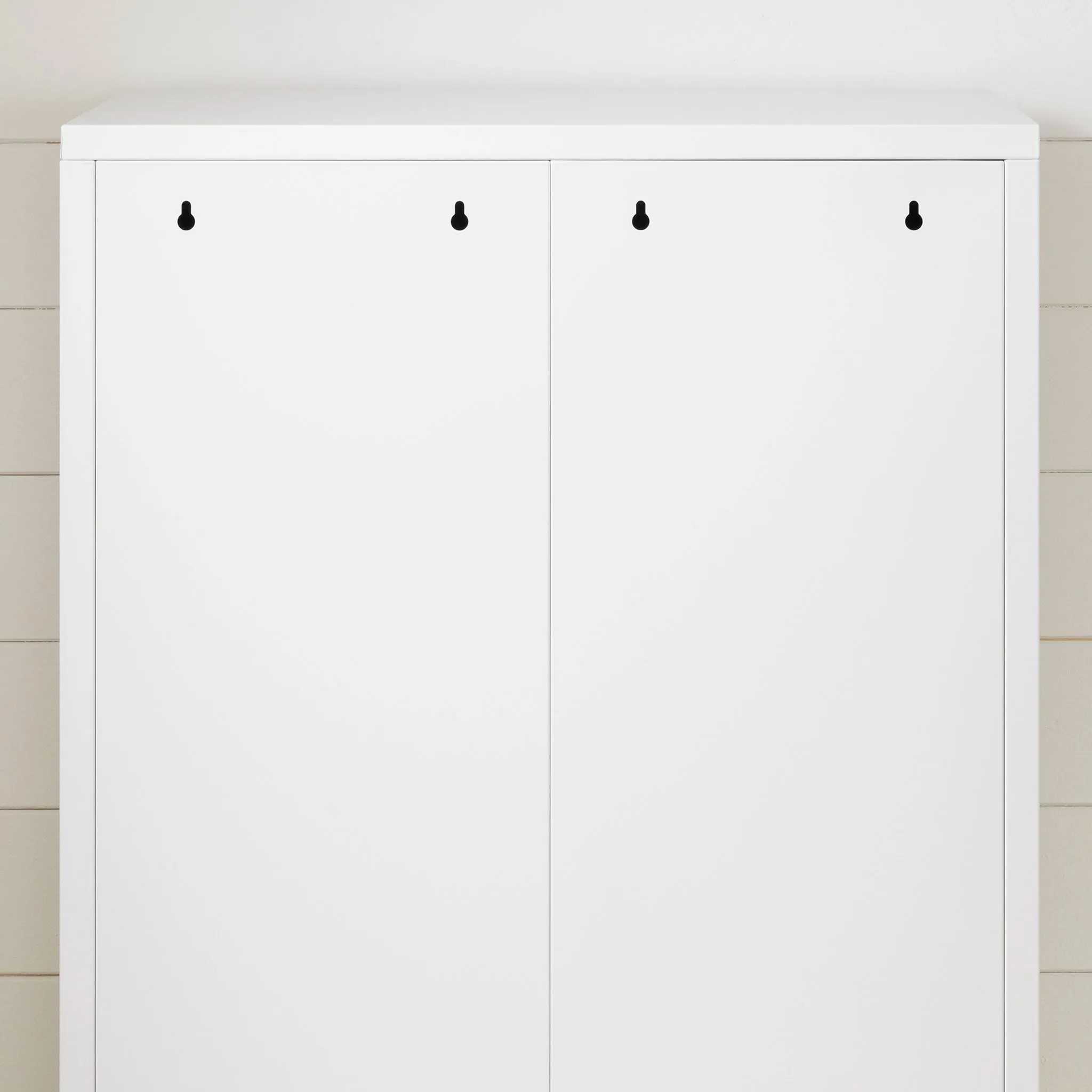South Shore Meuble de Rangement avec 2 Portes en Métal Crea - Blanc