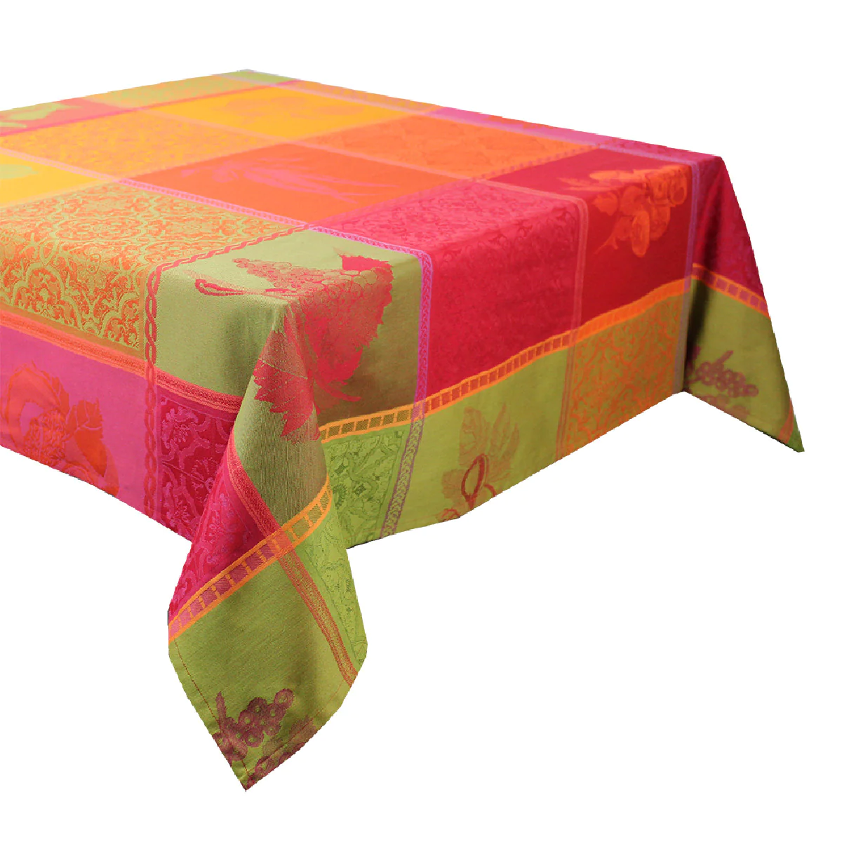Nappe pur coton multicolore 180x180 Garnier Thiebaut