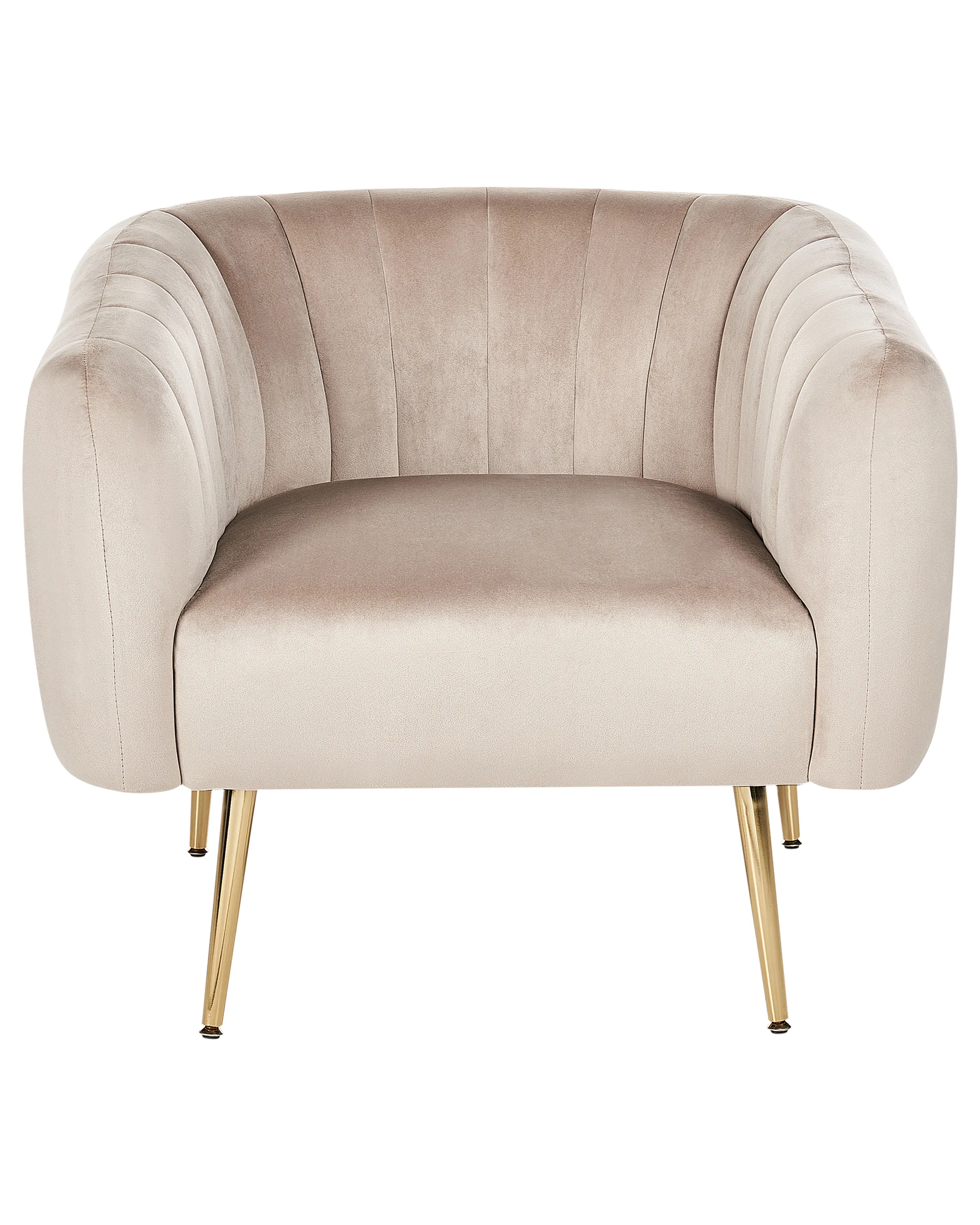 Fauteuil LACONIA Fluweel Taupe