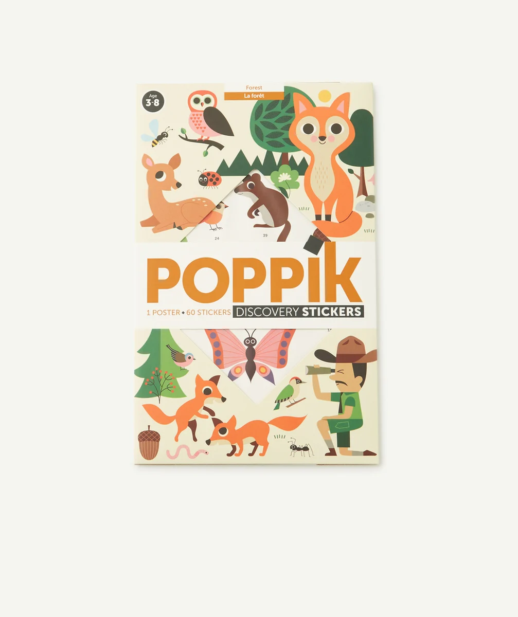 POPPIKPOSTER AVEC STICKERS SUR LA FÔRET 3-8 ANS