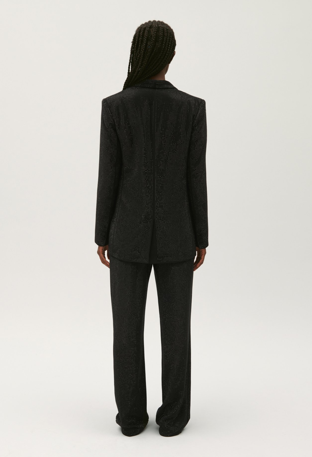 Veste tailleur strass noire