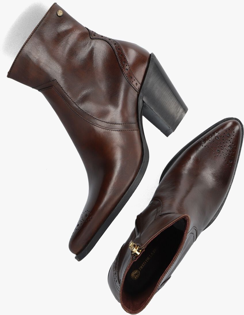 FRED DE LA BRETONIERE bruine fred de la bretoniere enkellaarsjes blaire ankle boot