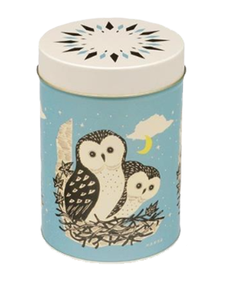 Round Owl Tin