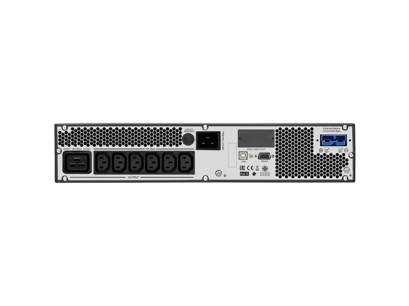 APC USV Easy UPS On-Line SRV3KRILRK 3000 VA / 2400 W APC Easy UPS On-Line, 3kVA/2400W, Rackmount 4U, 230V, 6x IEC C13   1x IEC C19 Ausgänge, Intelligent Card Slot, LCD, verlängerte Laufzeit, W/ rail kit