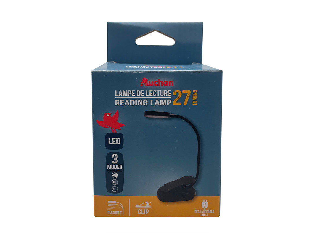 CANDEEIRO LEITURA AUCHAN PRETO COM CLIP