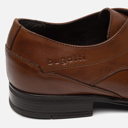 Bugatti Mevit Veterschoenen cognac Leer