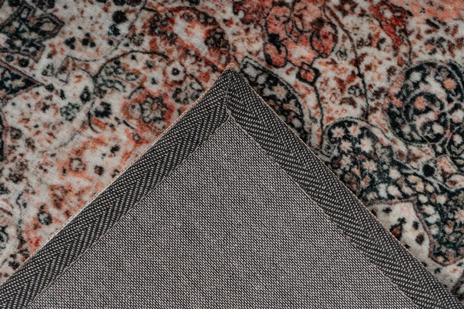 Laagpolig vloerkleed Rhombique Beige Vintage design, used look, oosters 80 x 150 cm