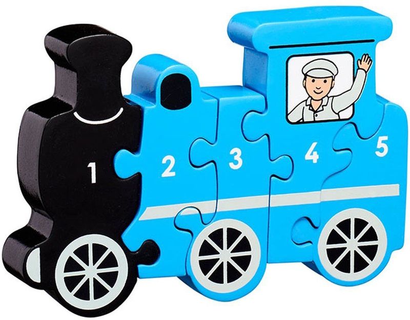 Houten puzzel Trein - Leren tellen 1-5