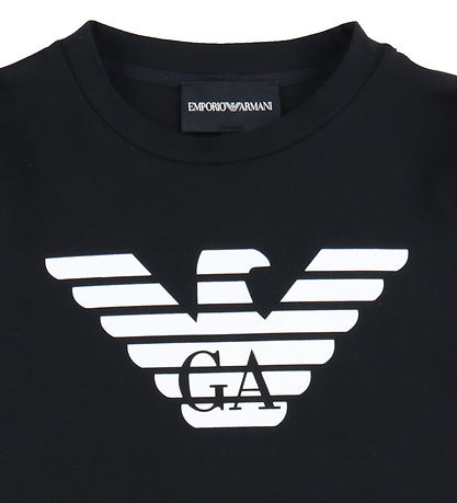Emporio Armani Bluse - Sort/Hvid m. Logo