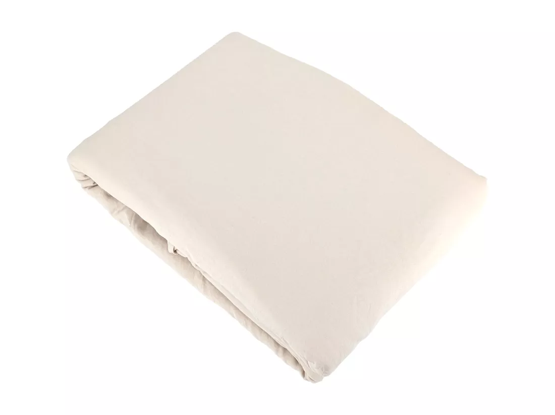 Parure 240x220 cm MILA polyester micro lavée marron sable 3 pièces