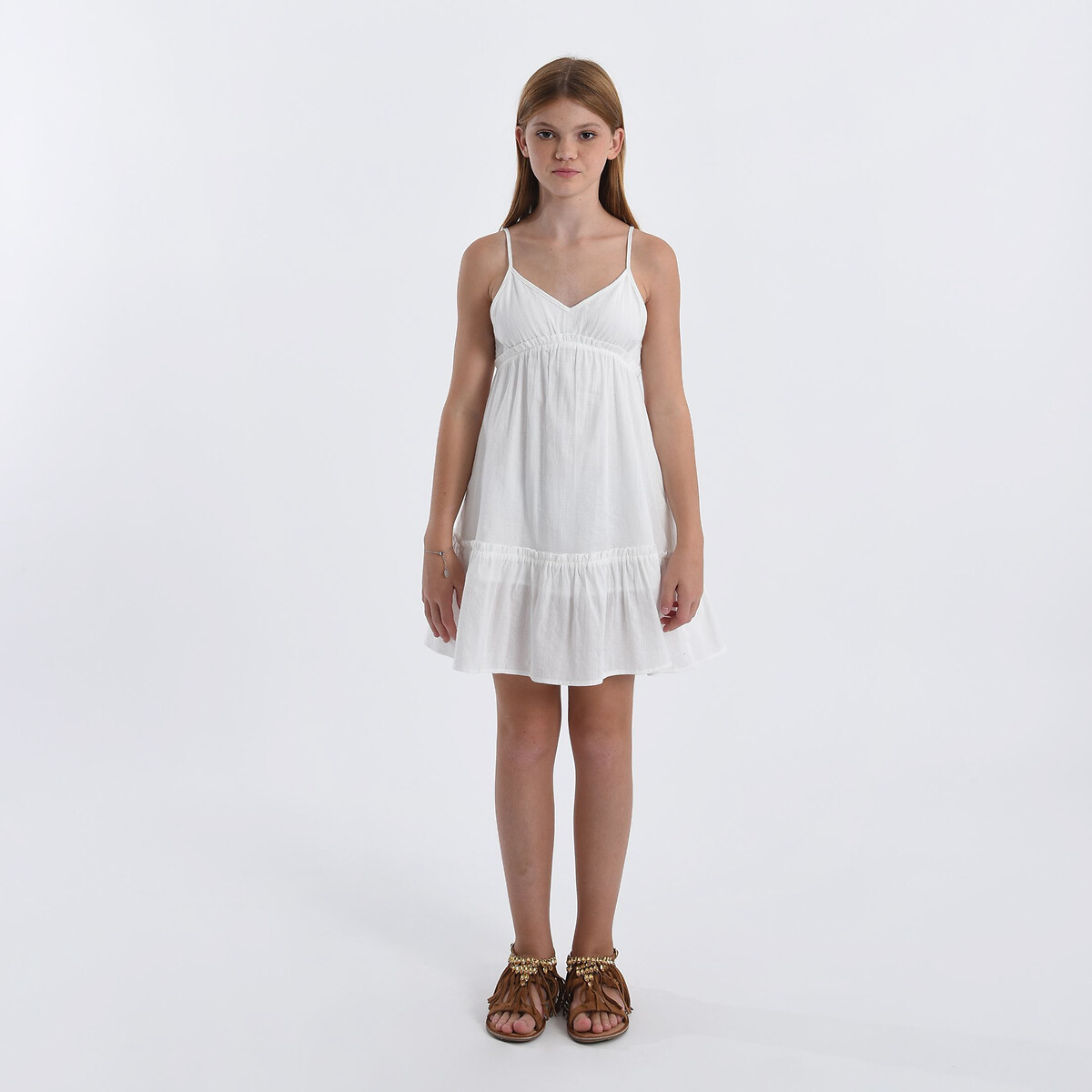 GAROTA MOLLY BRACKEN<br>Vestido com alças finas tipo espaguete