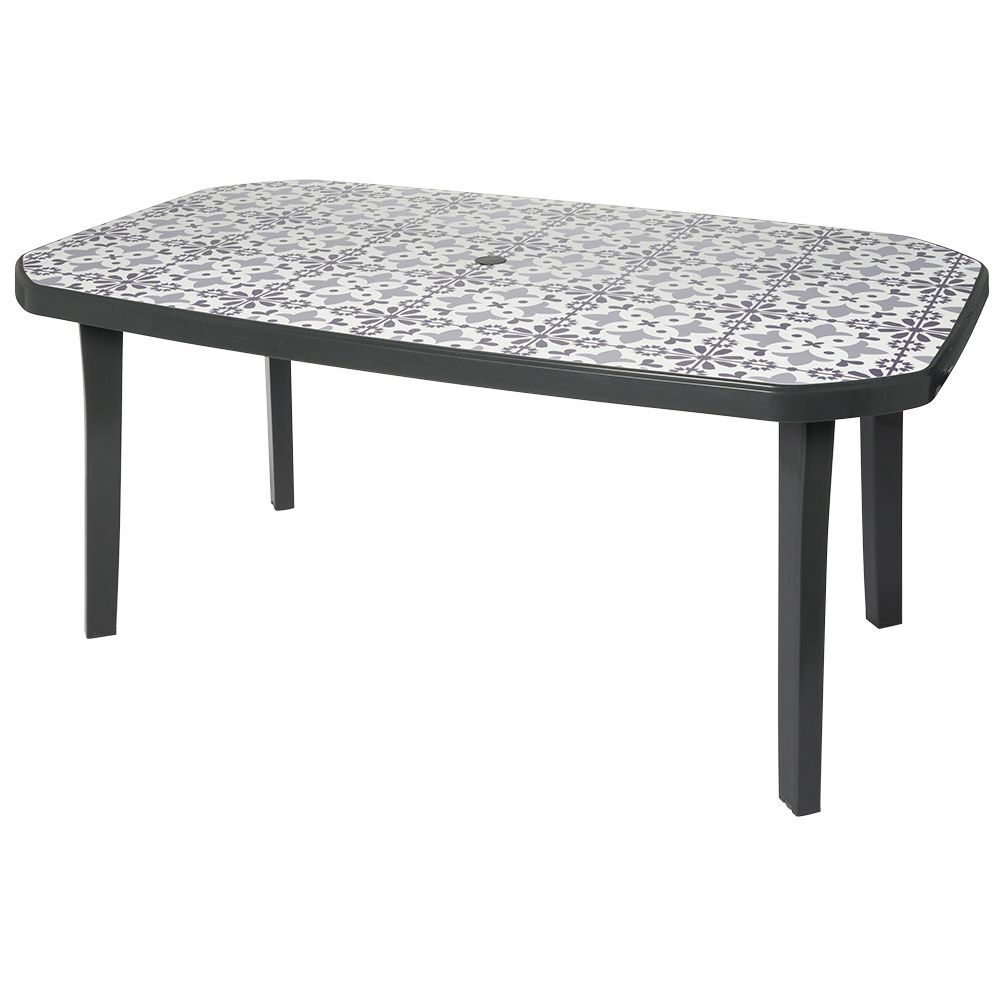 Table de jardin Paris imprimé carreau de ciment 6/8 personnes