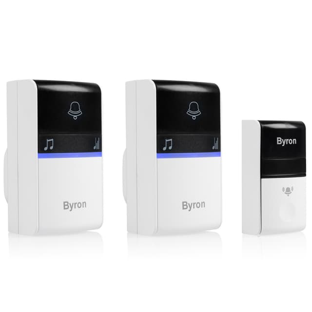 Byron Trådløs dørklokke Kinetic Ikke dej. x2 modtagelse