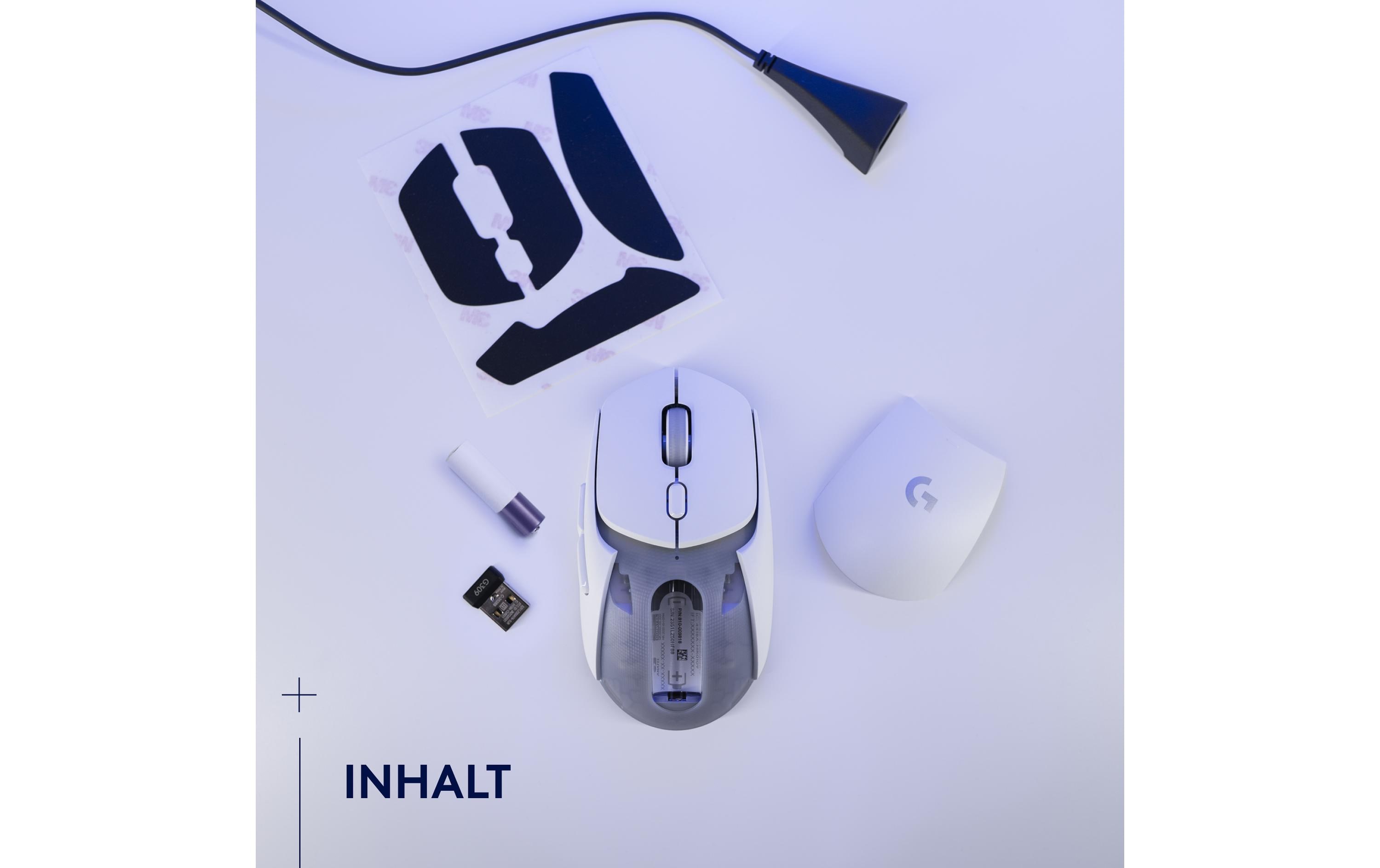 Gaming-Maus G309 Lightspeed WeissKabellose Gaming-Maus mit Lightspeed Wireless und Bluetooth Verbindung
