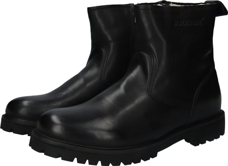 Kami - OM63 - Boots - Zwart - Leer - Schapenvacht Voering