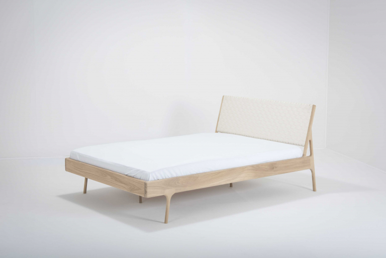 Gazzda Fawn bed 140x200 whitewash deep frame, cotton webbing white