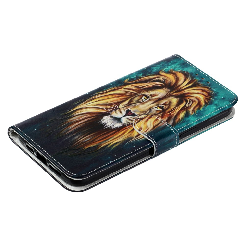 iPhone 16 Pro Max Leder Tasche mit Kartenfächer - Big Lion