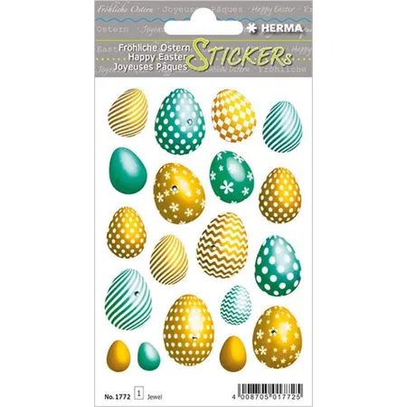 HERMA 1772 Ostersticker MAGIC Goldeier Jewel
