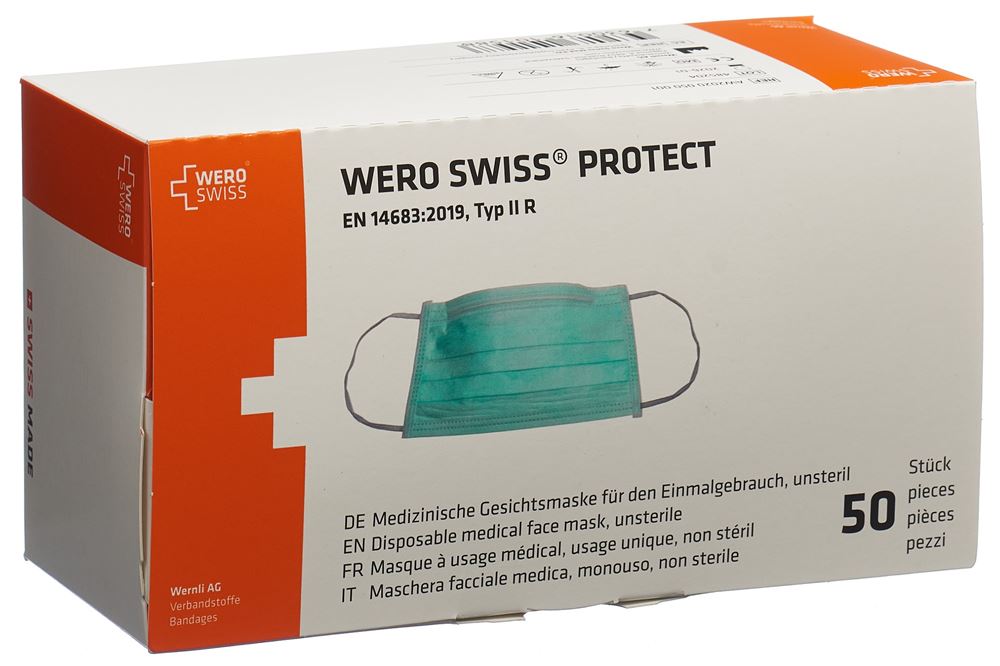 WERO SWISS Protect Maske Typ IIR<br>50 Stück, Box