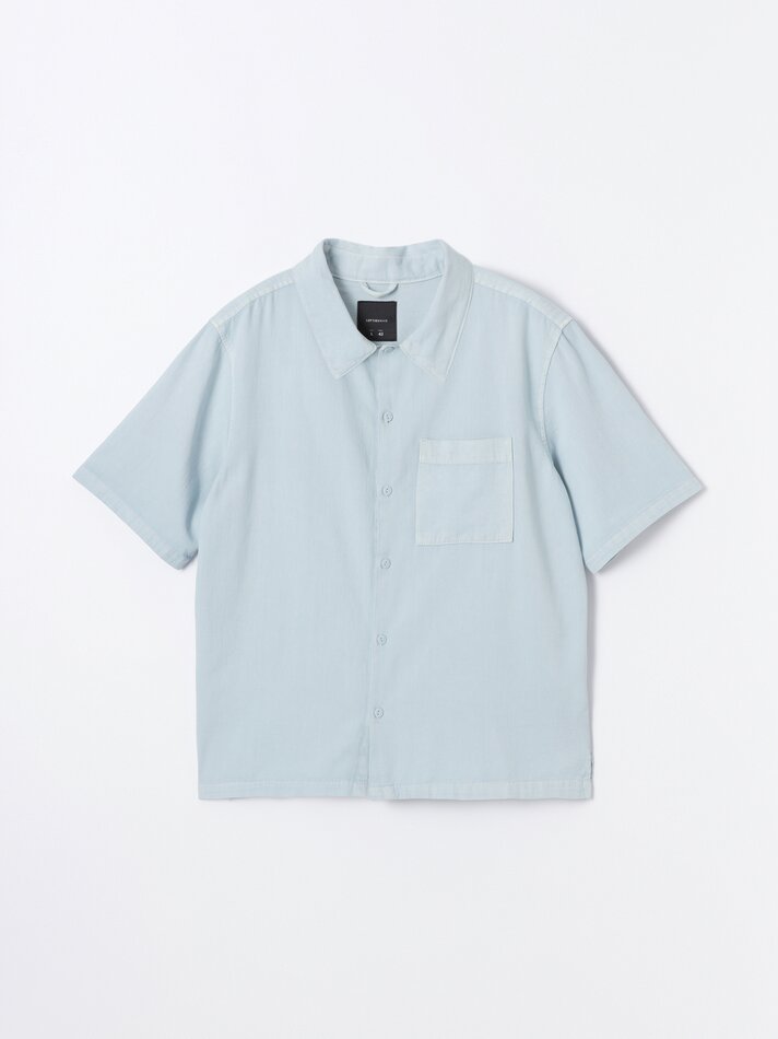 Camisa jeans oversized - Azul claro