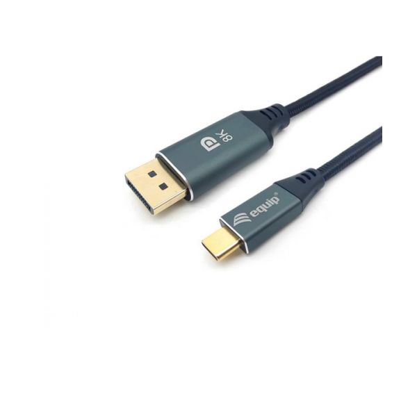 Equip Cabo 133421 USB-C para DisplayPort 8K 60Hz 1m Preto