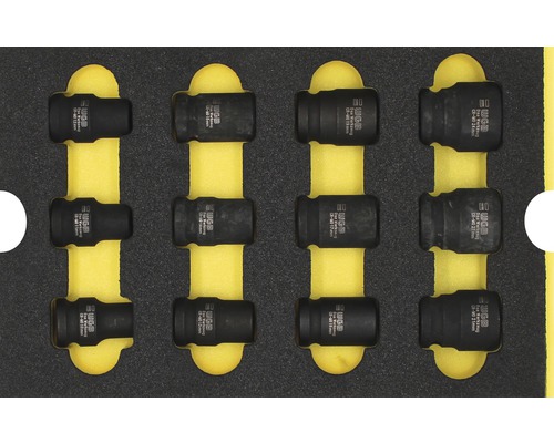 Module-inzetstuk, krachtinzetstukken WGB maat M 268 x 38 x 171 mm, zwart, set van 12 stuks