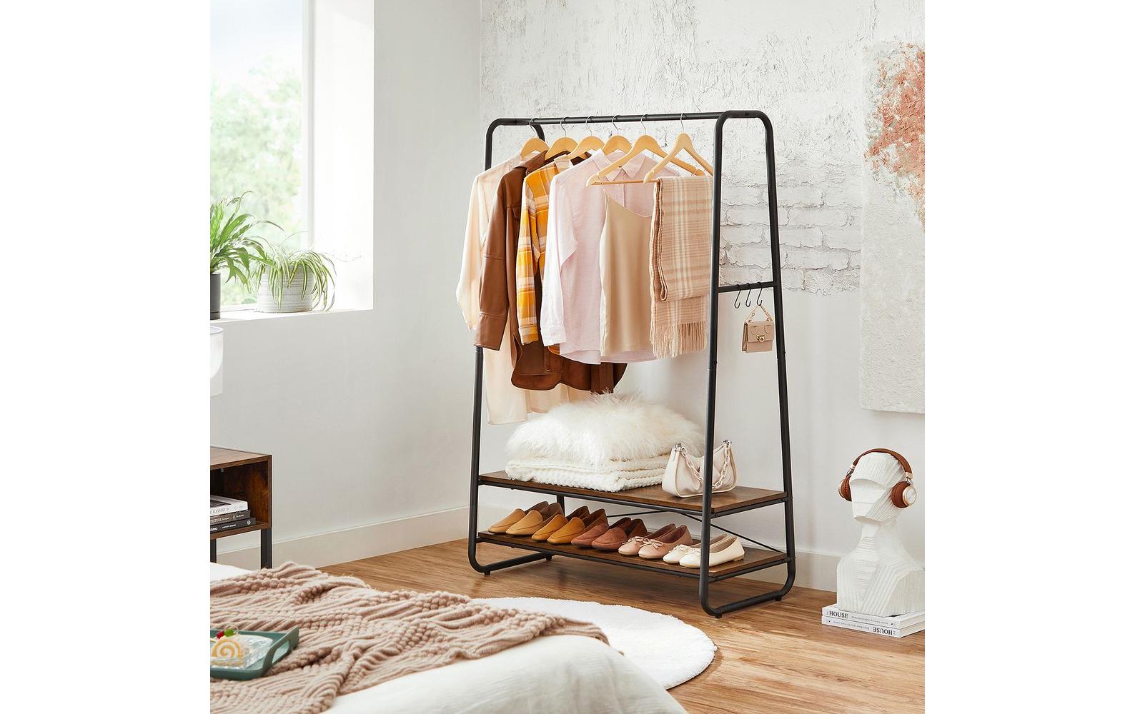 Garderobe Vintage 160 cm, Braun/SchwarzKleiderständer