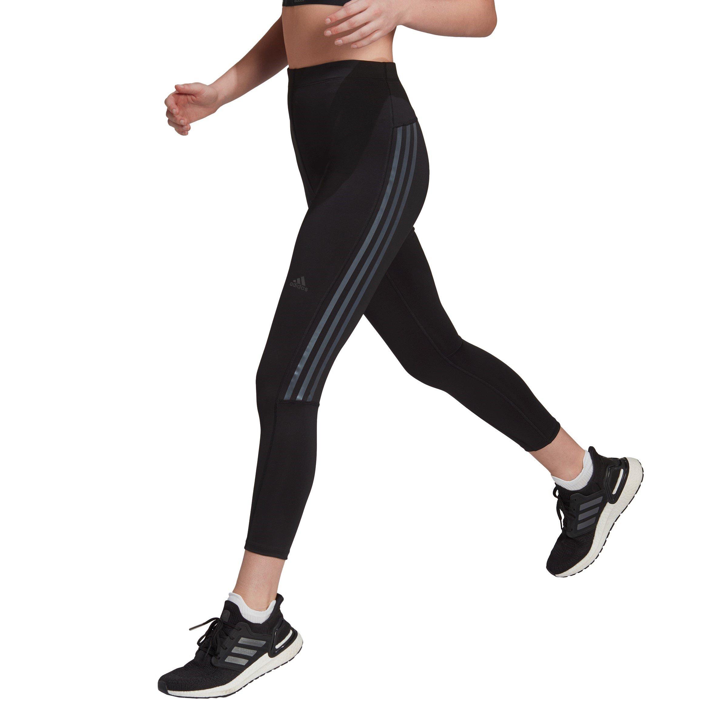 adidas Run Icons 3 Stripe 7 8 Running Tights Womens