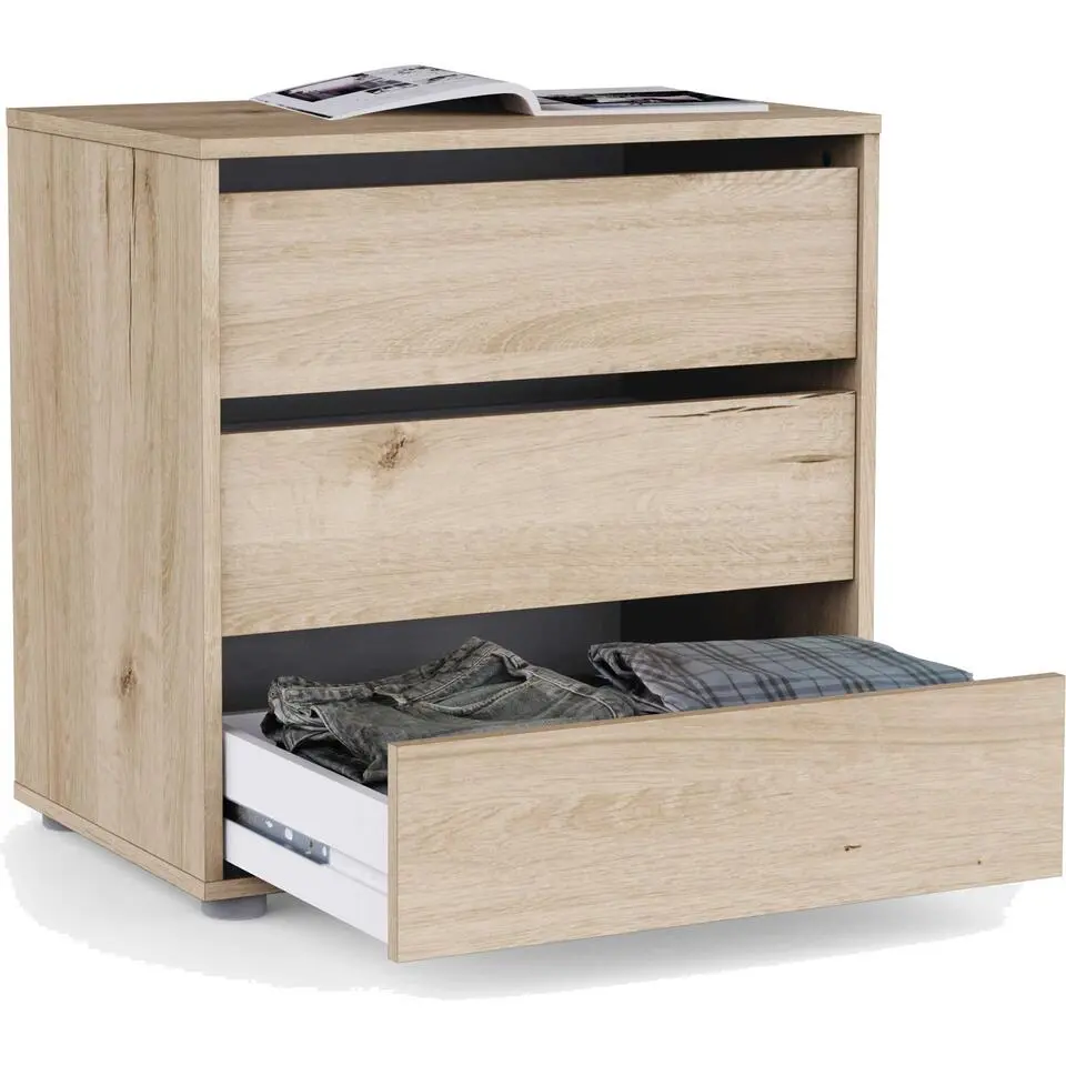 Ladekast Blokty - 60x40x58cm - 3 lades - eikdecor