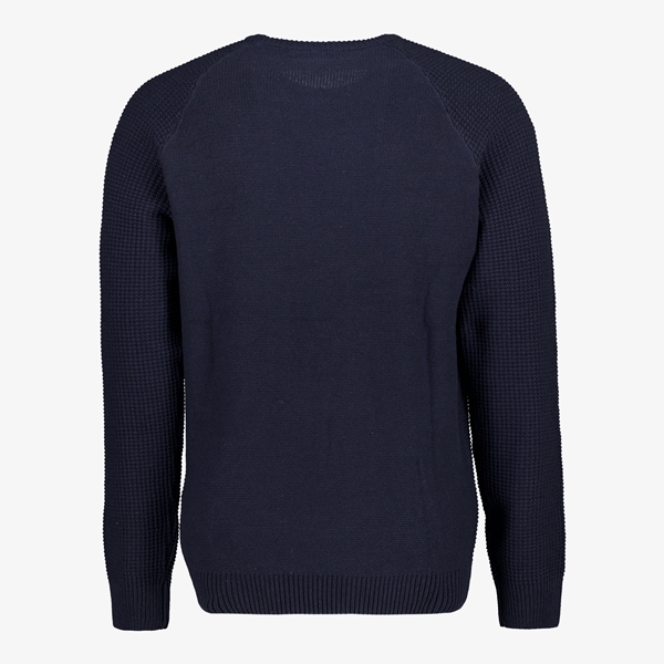 Unsigned gebreide heren trui donkerblauw