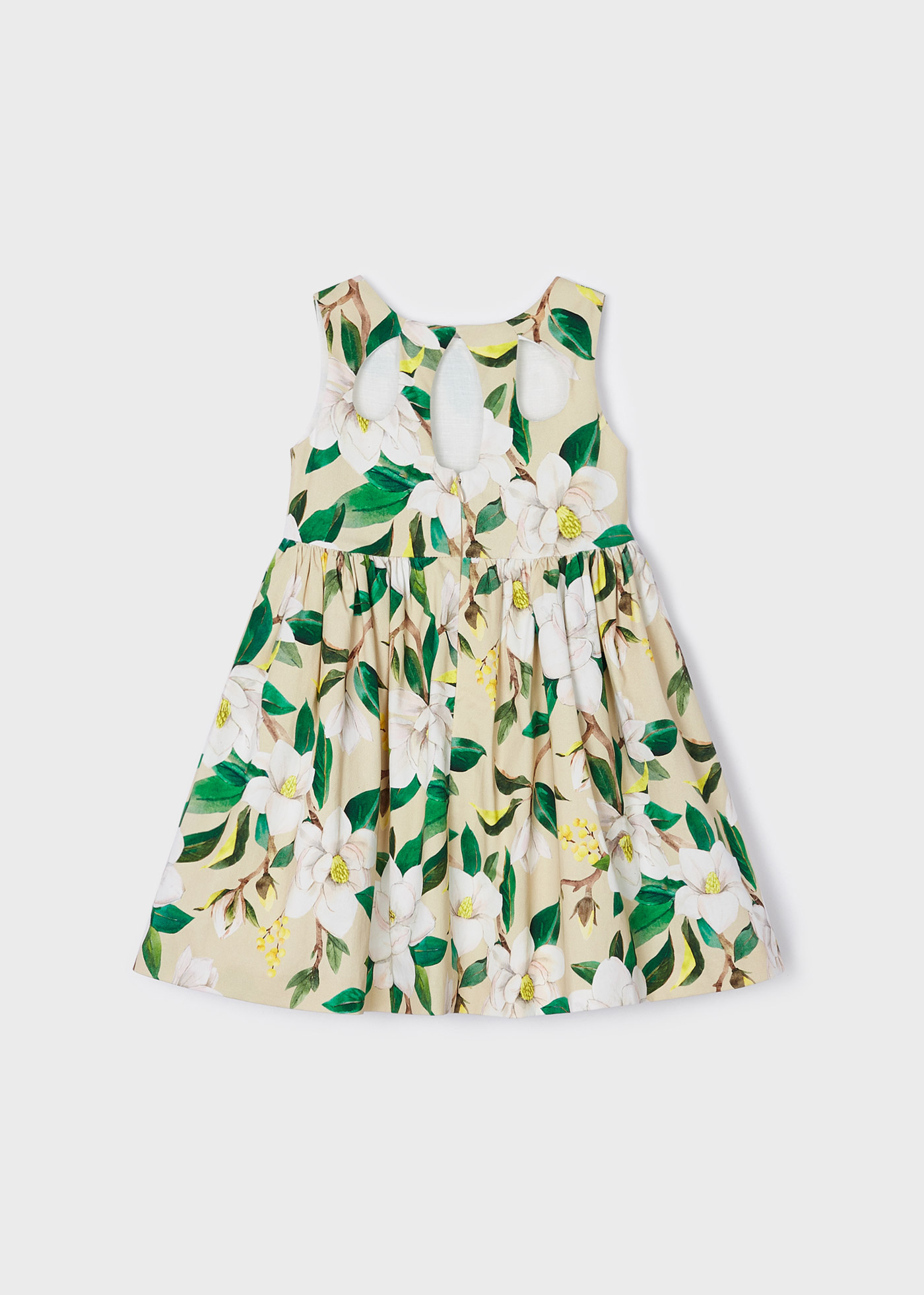 Vestido de algodão estampado para meninas