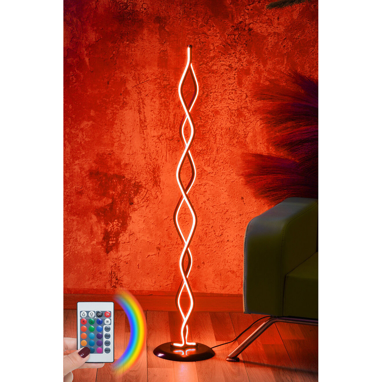 Sheen Lampadaire Catena multicolore - 25x25x120 cm