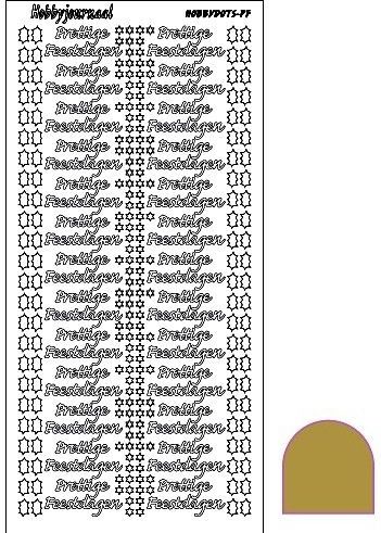 Hobbydots - Serie Prettige Feestdagen - Stickers - Mirror Goud