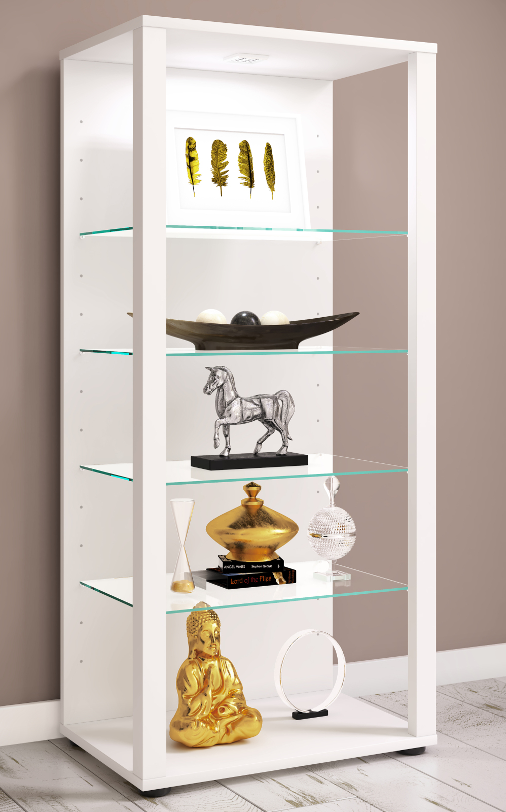 Vitrine GLASOL III - weiß - 52x115 cm