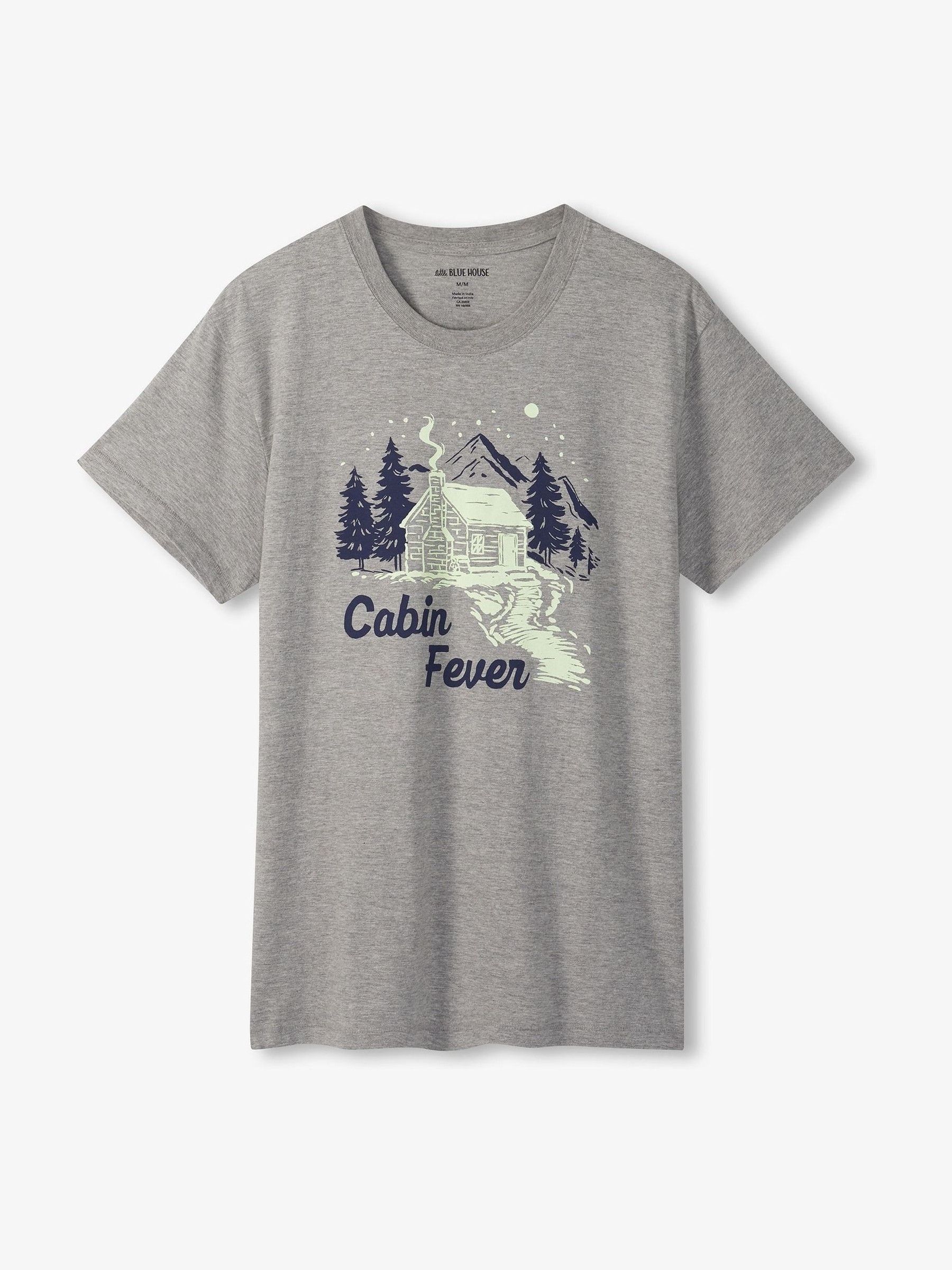 Hatley Grey Christmas Cabin Fever Pyjama Top