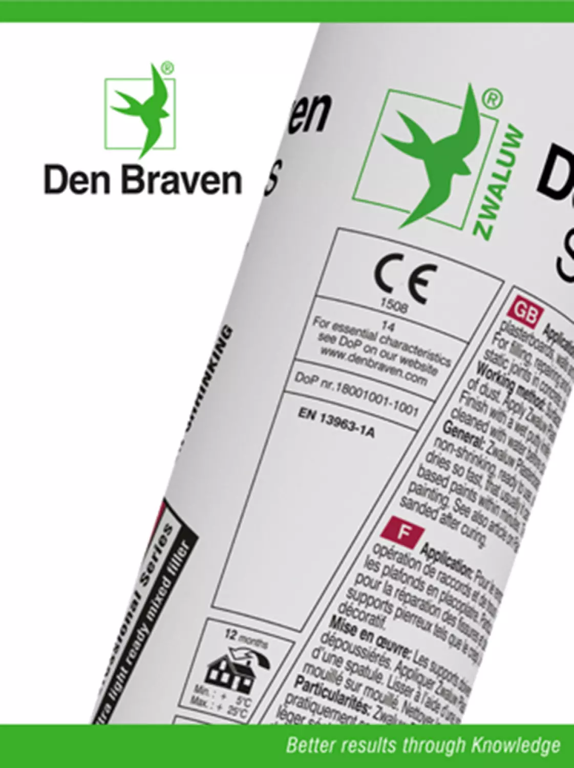 Zwaluw Den Braven 11221202 Plasterboard Filler Vulpasta - Wit - 310ml