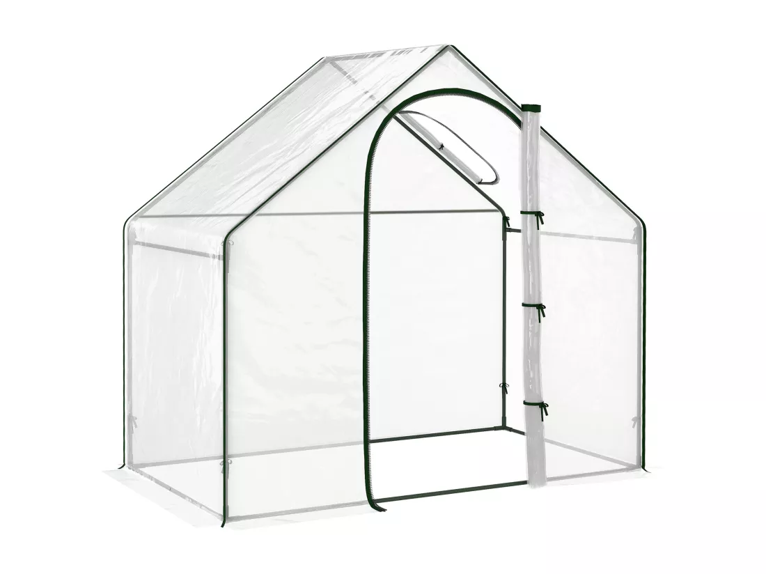Serre de jardin balcon terrasse serre pour tomates 1,8L x 1l x 1,68H m acier PE imperméable transparent