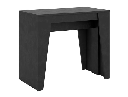 ITYHOME - Console extensible anvar 90x48/204cm anthracite spatulé