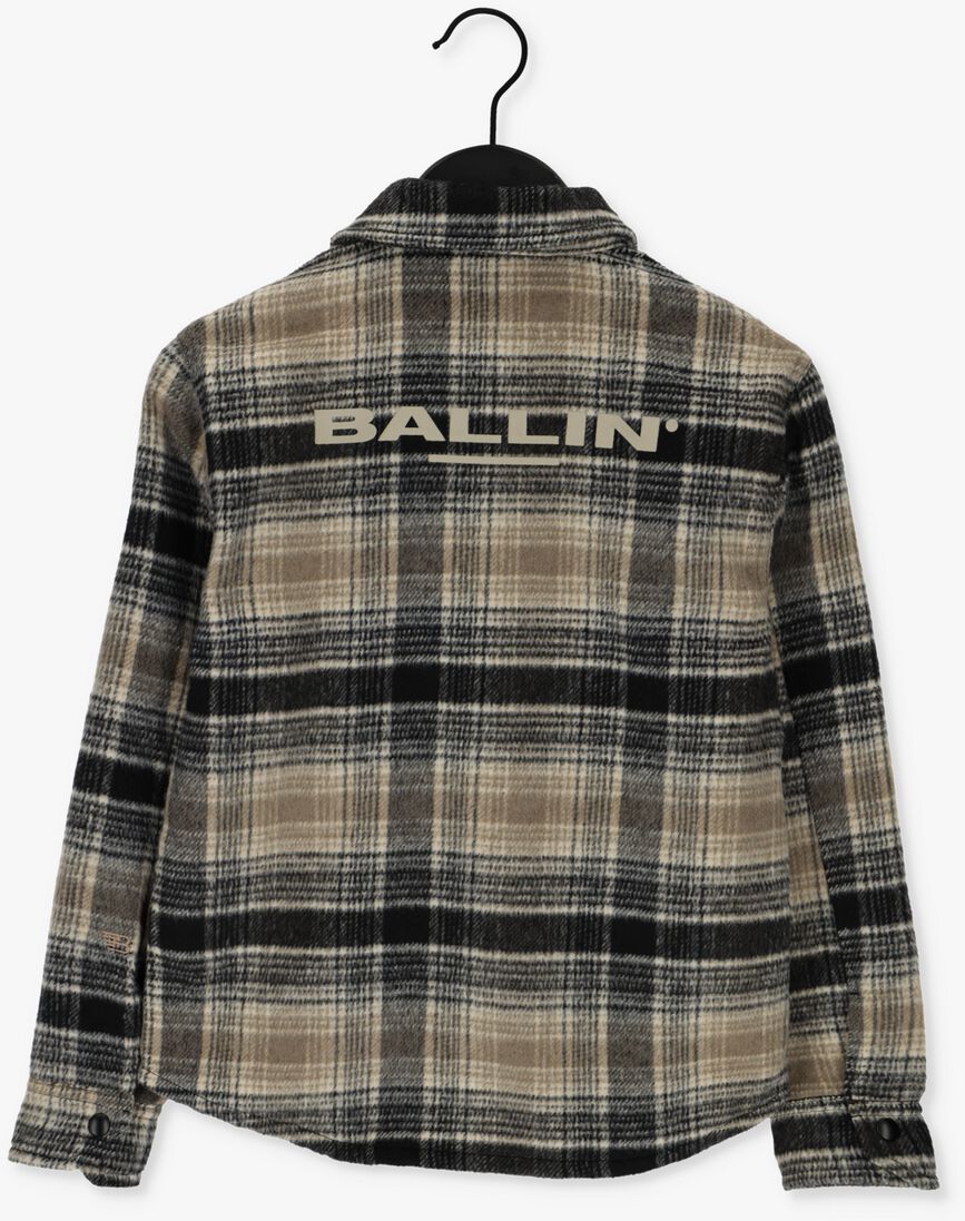 BALLIN taupe ballin casual overhemd 22037201