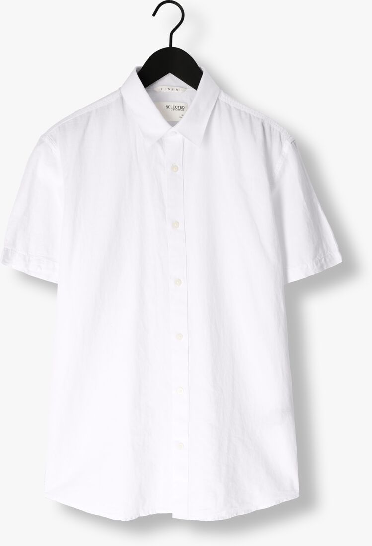 SELECTED HOMME witte selected homme casual overhemd slhslimnew-linen shirt ss classic