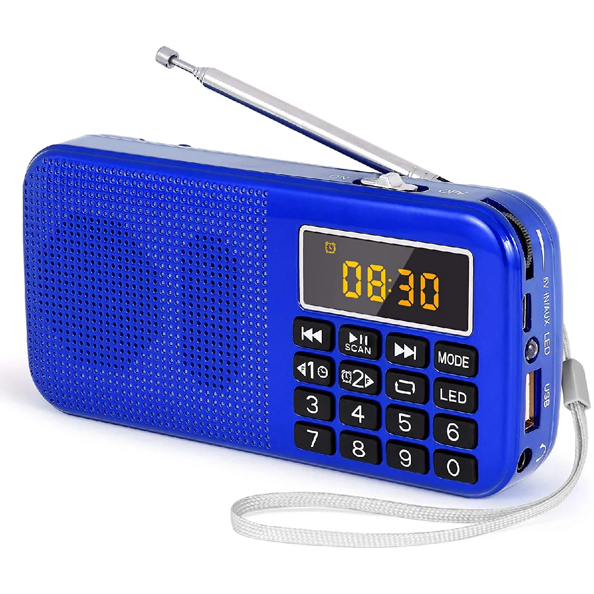 Prunus Radio Portable MP3 Bleu