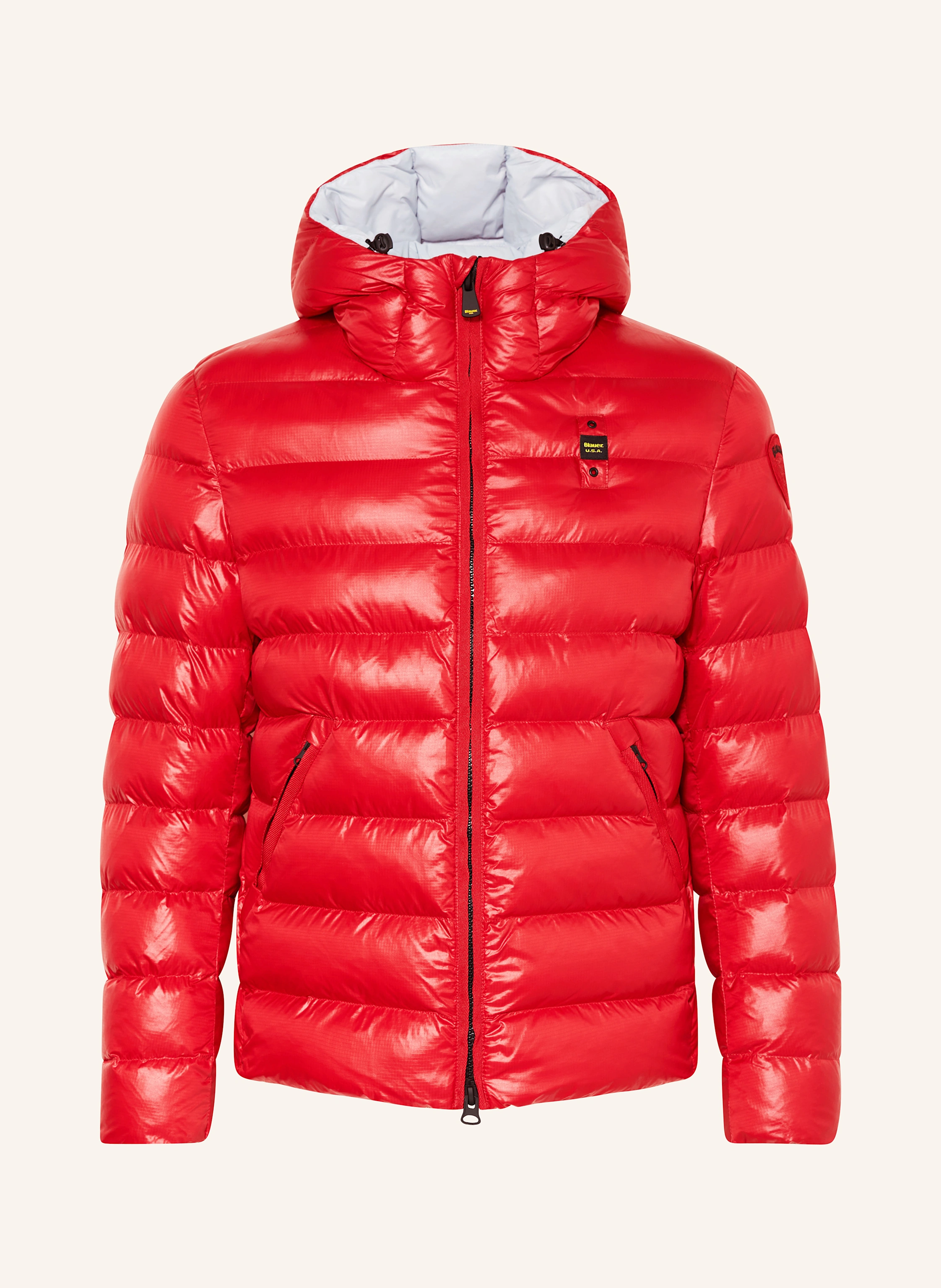 Blauer Steppjacke