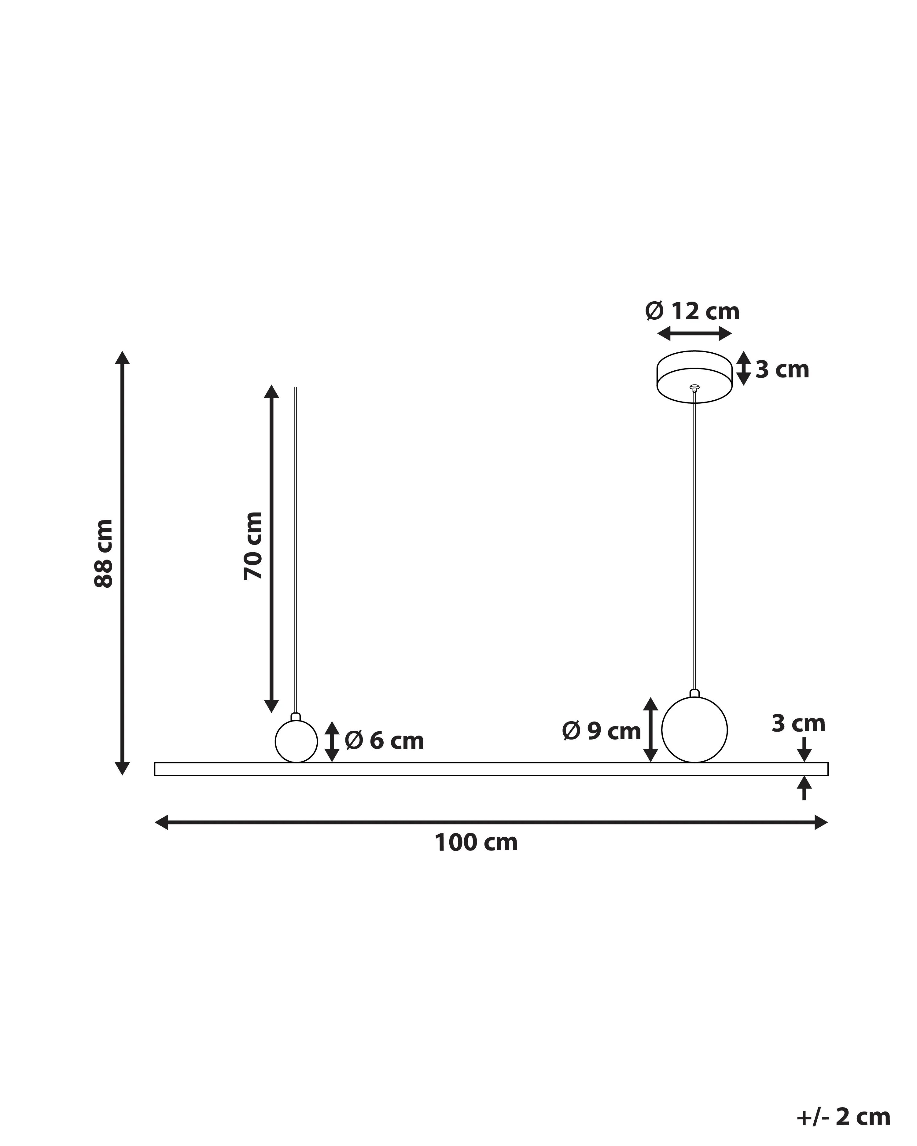 LED hanglamp ALWAND Metaal Goud