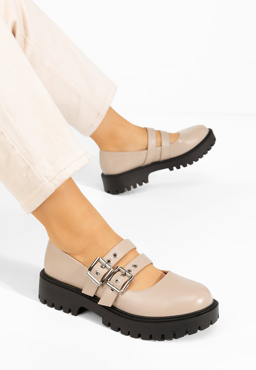 Chaussures casual femme beige Geovania